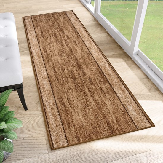 Tapiso Anti Slip Rubber Mat Beige Brown Corridor Rubber Mat Carpet Size- 100x100