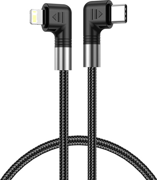 8Pin (lightning) naar USBC 0,5 meter 30W korte kabel adapter