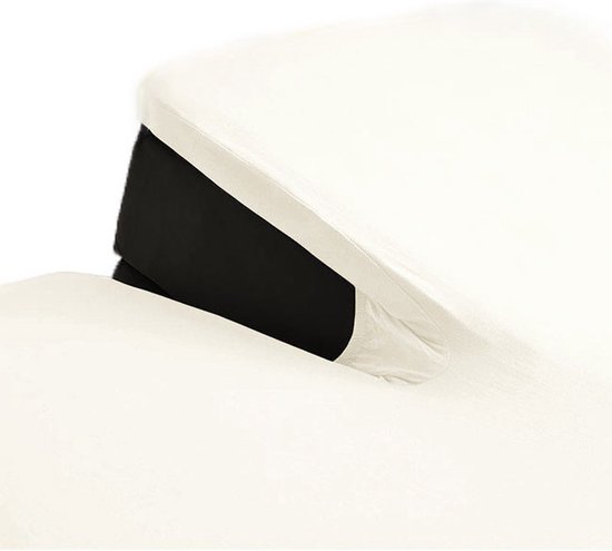 Hoeslaken Séparation Topper Double Jersey Wit Crème 200x230 + 30 cm