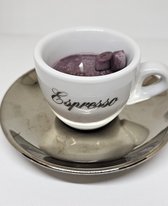 Espresso kop en schotel kaars - Koffie kaars - kopje met kaars - kaars cadeau