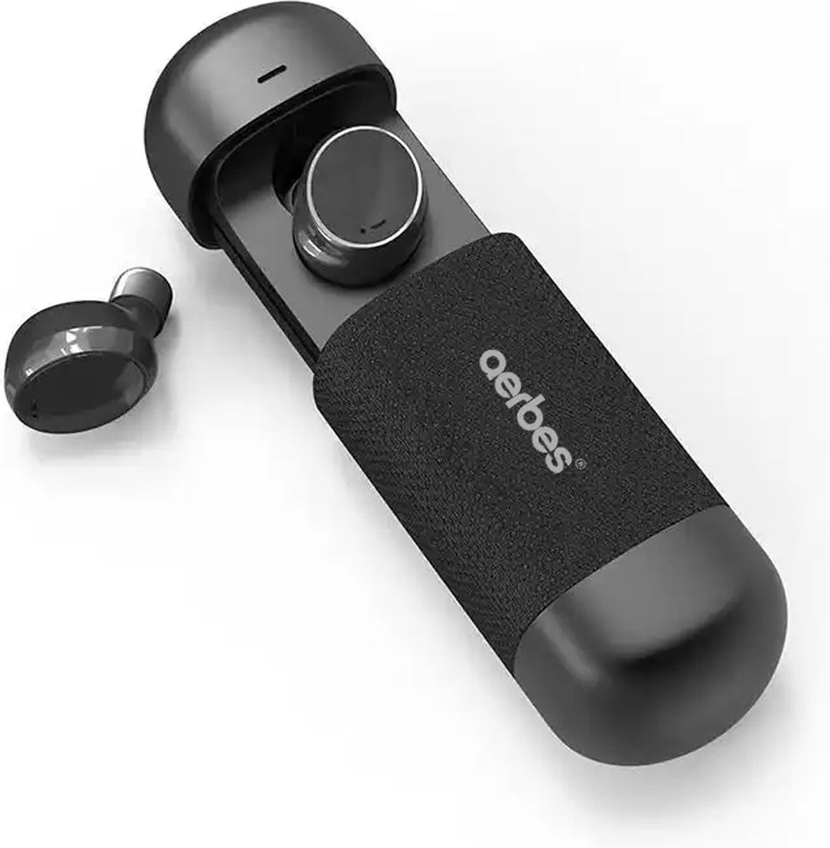 AERBES Volledig Draadloze oordopjes - Sporten - 12 uur gebruiksduur - Bluetooth - draadloos - oortjes voor Hardlopen - iOS en Android - Zwart