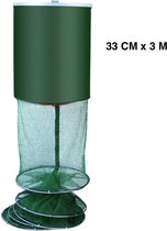 Leefnet - Visnet - Bewaarnet - Vissen - Rond - Groen - 33 cm x 3 m