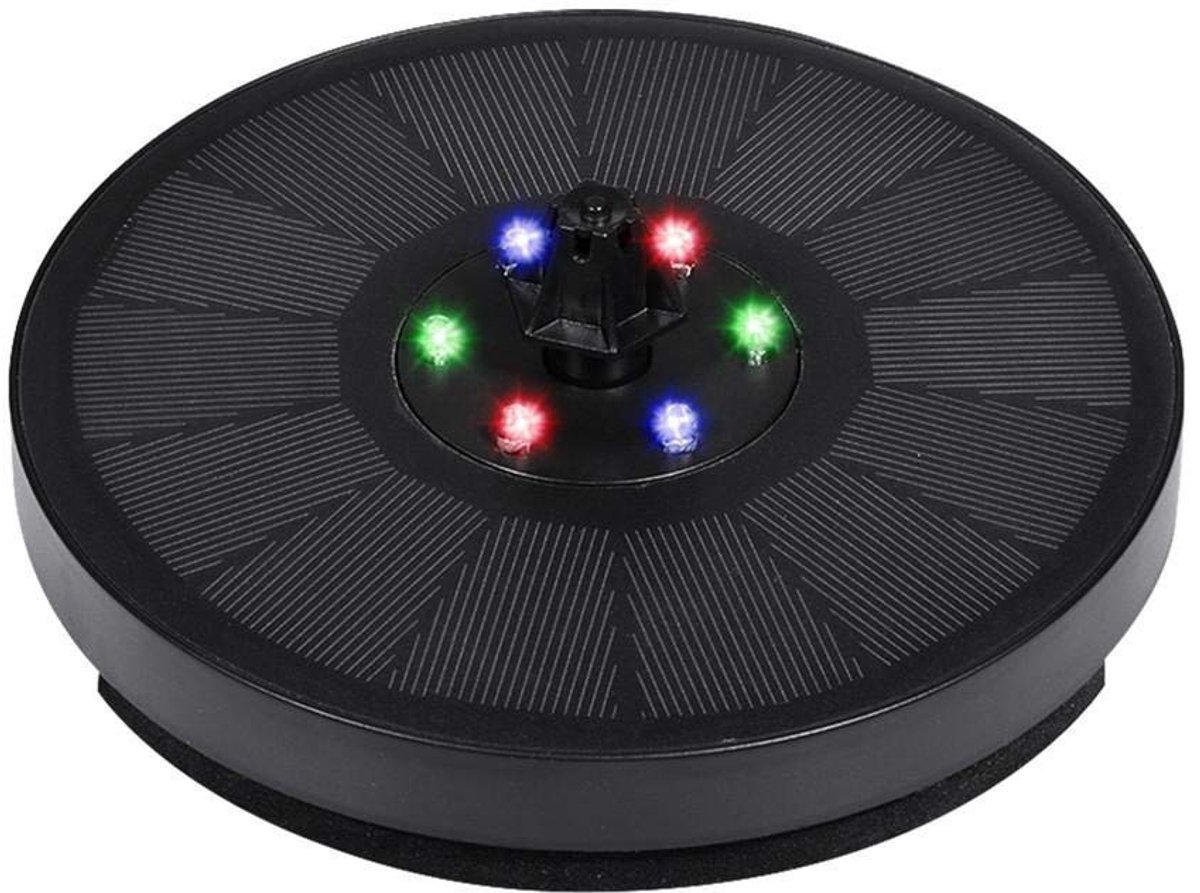 Livia home - Zonnefontein Vogelbadfonteinen - Zonne-energie Waterfontein - Met Gekleurde LED-verlichting - Voor Tuin en Aquarium - Ideaal voor Kleine