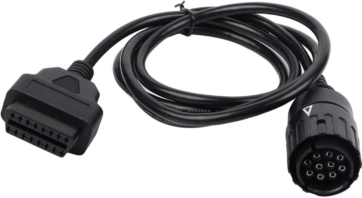 Jhubersproducts - Diagnostische Kabel - OBD2 Adapter - Draagbaar - 10 Pin naar 16 Pin - Voor Motorfietsen - Diagnose Tool - Uitbreiding
