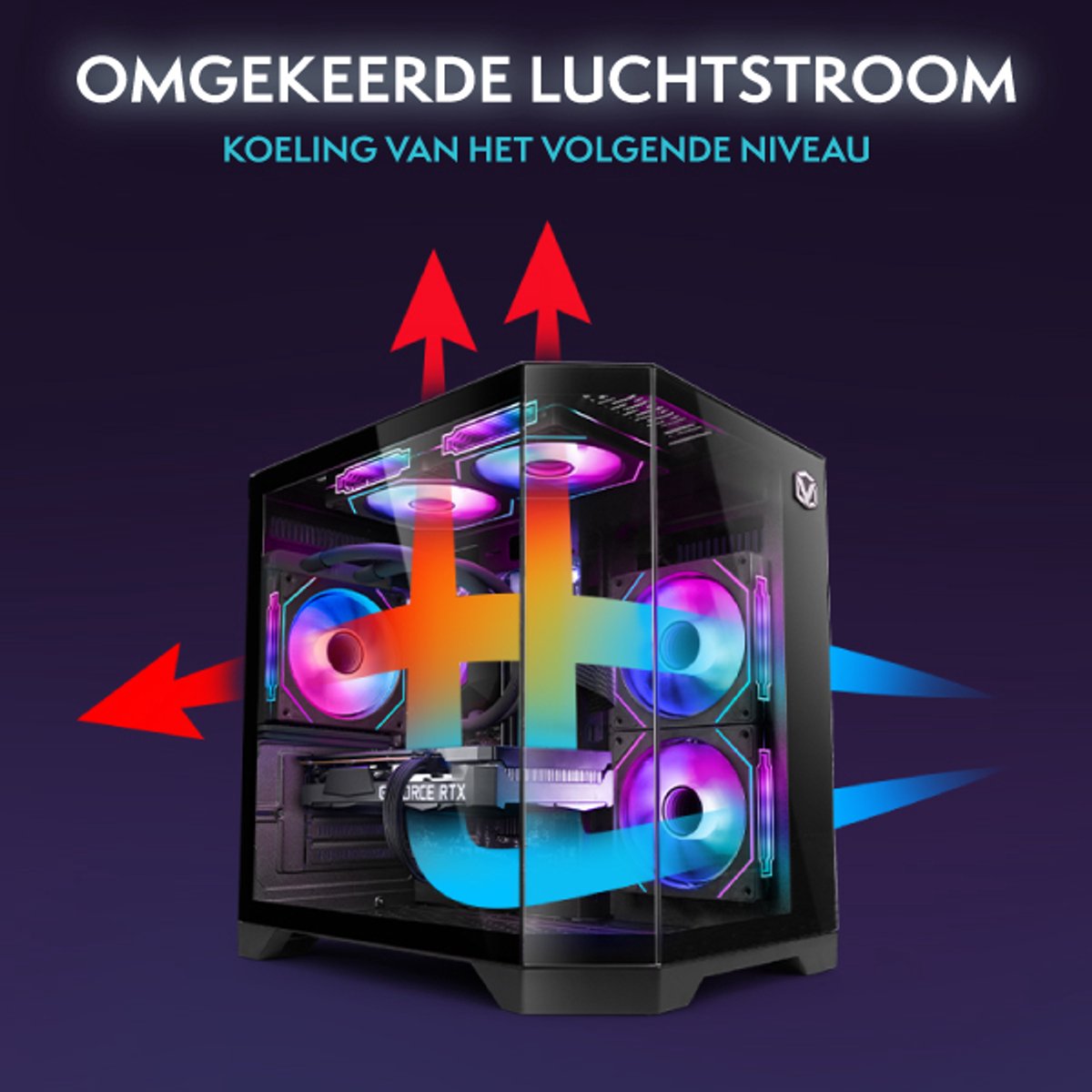 Vibox Gaming PC Set - Ryzen 7 9700X - RTX 5060 Ti - 16GB DDR5 RAM - 1TB SSD - Windows 11 - WiFi 6 + Bluetooth 5.4 - 23" Monitor + Accessoires — cadeau in Elektronica - foto 4