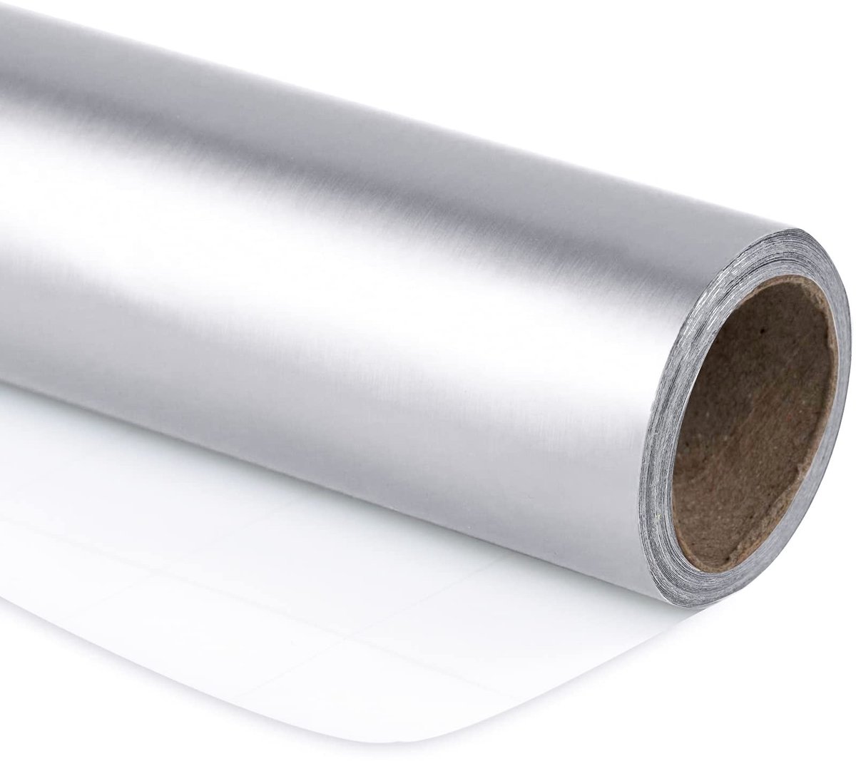 Dailygoods - Zilver metallic inpakpapier - Cadeaupapier - Perfect voor bruiloft en verjaardag - 44 cm x 10 m - Babyshower - Kerstmis