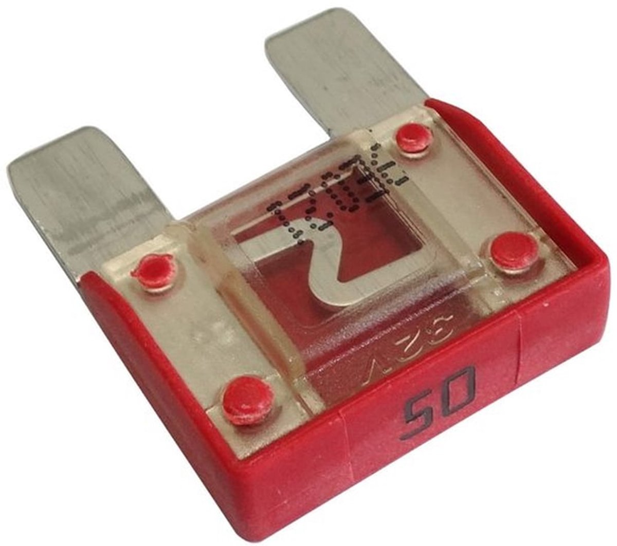 C42211 zekering, groot, rood, 50 A, 32 V