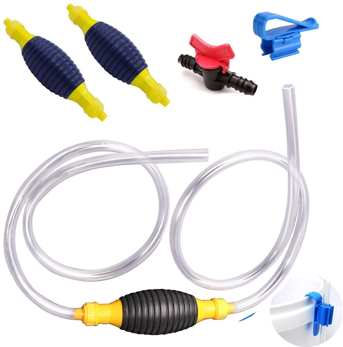 Jhubersproducts - Handmatige sifonpomp - Professionele brandstoftoevoerpomp - Geschikt voor vloeistoffen - Rubber handpomp - Voor aardolie diesel en w
