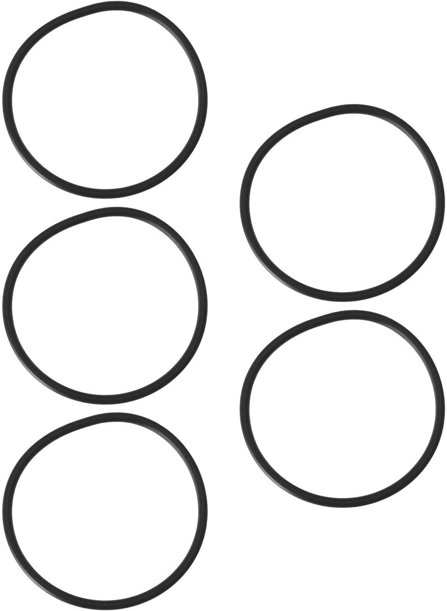 Jhubersproducts - Douchebak Afdichting - Vervangende Rubber Ringen - Perfecte Pasvorm - Zwart - Nitrilrubber - Geschikt voor Tempoplex - 5 Stuks