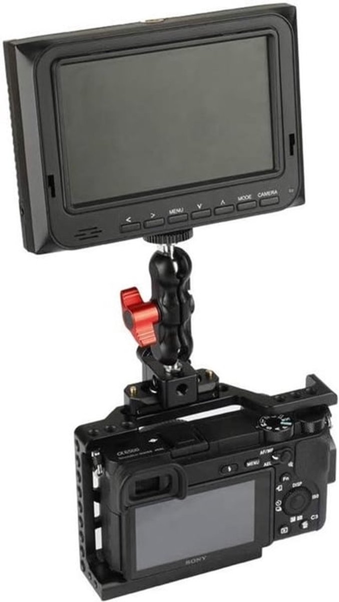 NATO Clamp met 1/4"-20 Balhoofd voor DSLR Camera Monitor - Verstelbare Arm