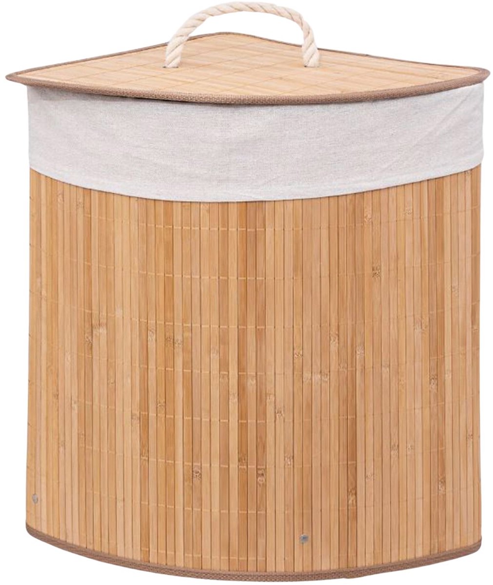 5five Bamboe Hoekwasmand - 48 L, 35 x 35 x 50 cm