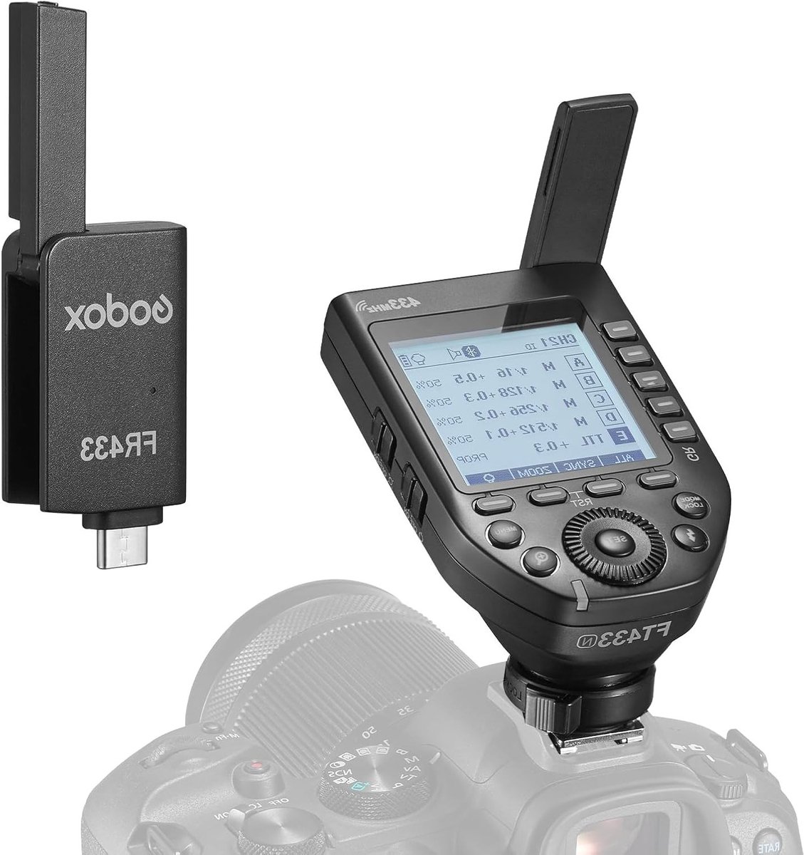 TTL Draadloze Flitser Afstandsbediening voor Nikon Camera's, 433MHz 2-in-1 met 32 Kanalen, HSS en TCM Functie voor Professionele Fotografie