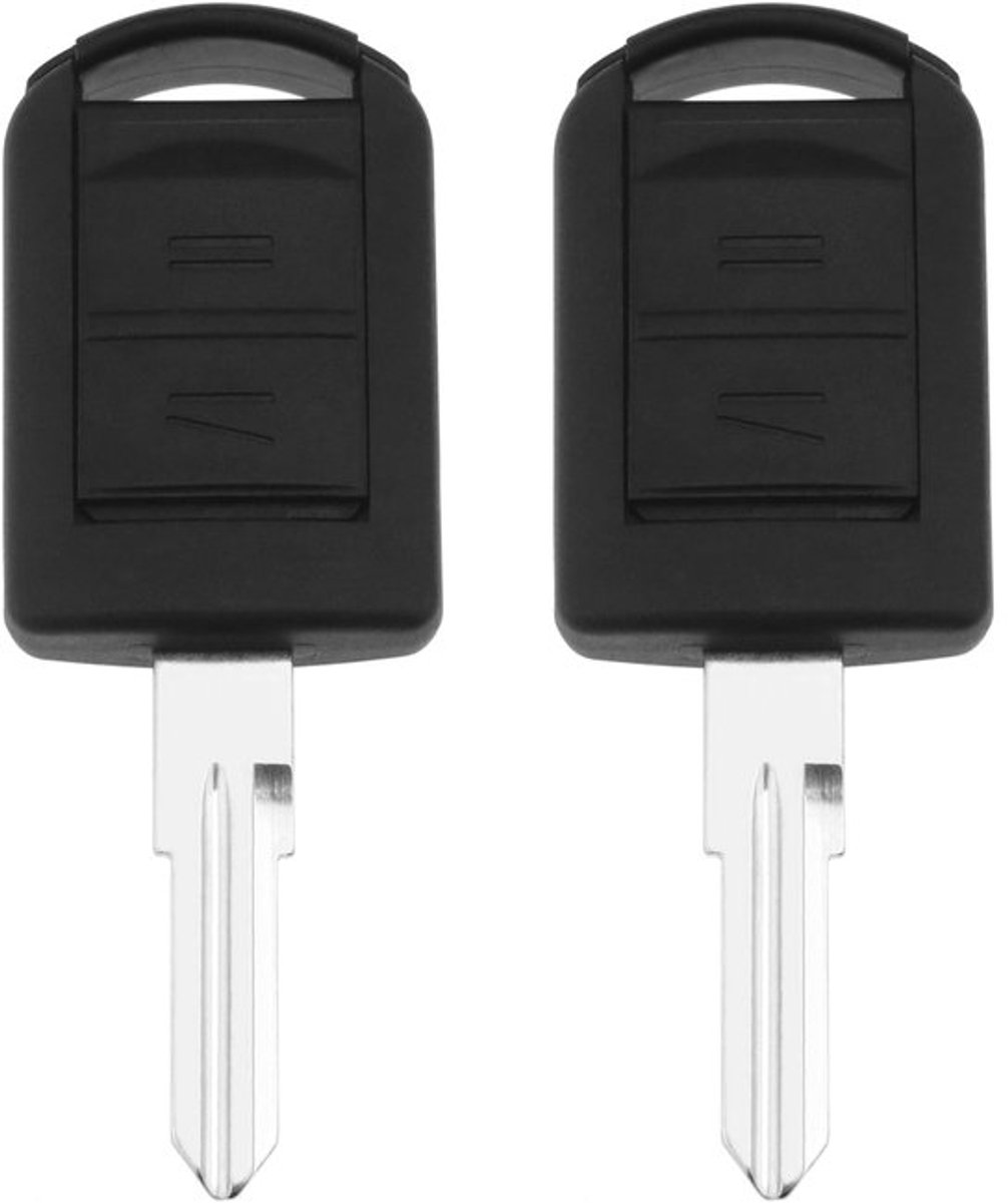 2 Stuks 2 Knops Afstandsbediening Sleutelhuls Compatibel met Corsa C Meriva A Tigra B Combo C Vervangende Sleutelhanger Behuizing met HU46 Sleutelblad