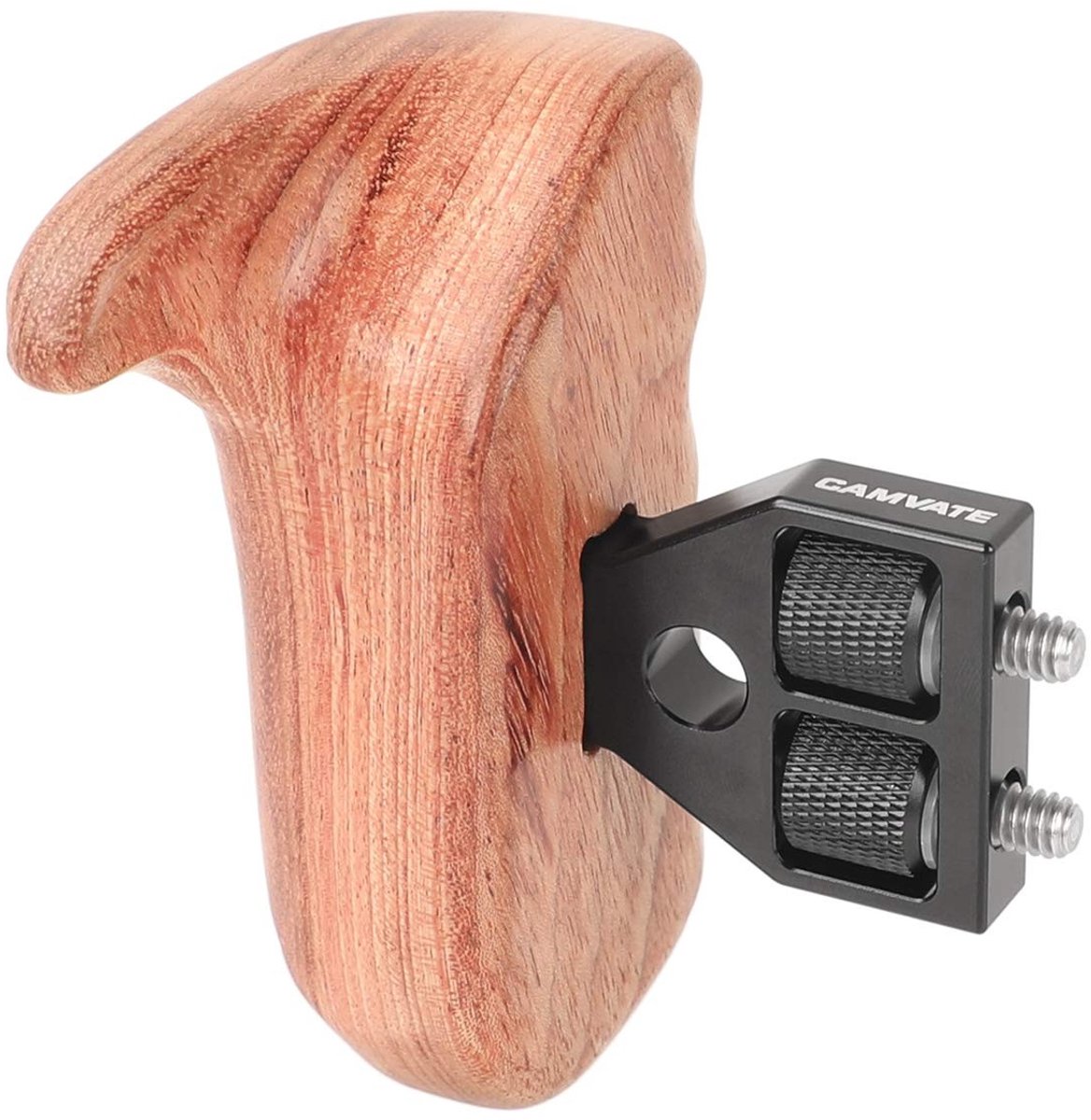 By shayne - Houten Handgreep voor Camera - Ergonomisch Ontwerp - Linkerhand - Perfecte Grip - Geschikt voor Videocamera's en Spiegelreflexcamera's