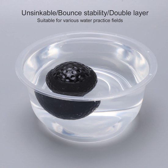 Store_8 - Drijvende golfballen - Float Water Range Golf Ball - Ideaal voor golftraining - Zwart - Golfpraktijk ballen - Gemakkelijk te redden - Ges... van Merkloos — afbeelding 2