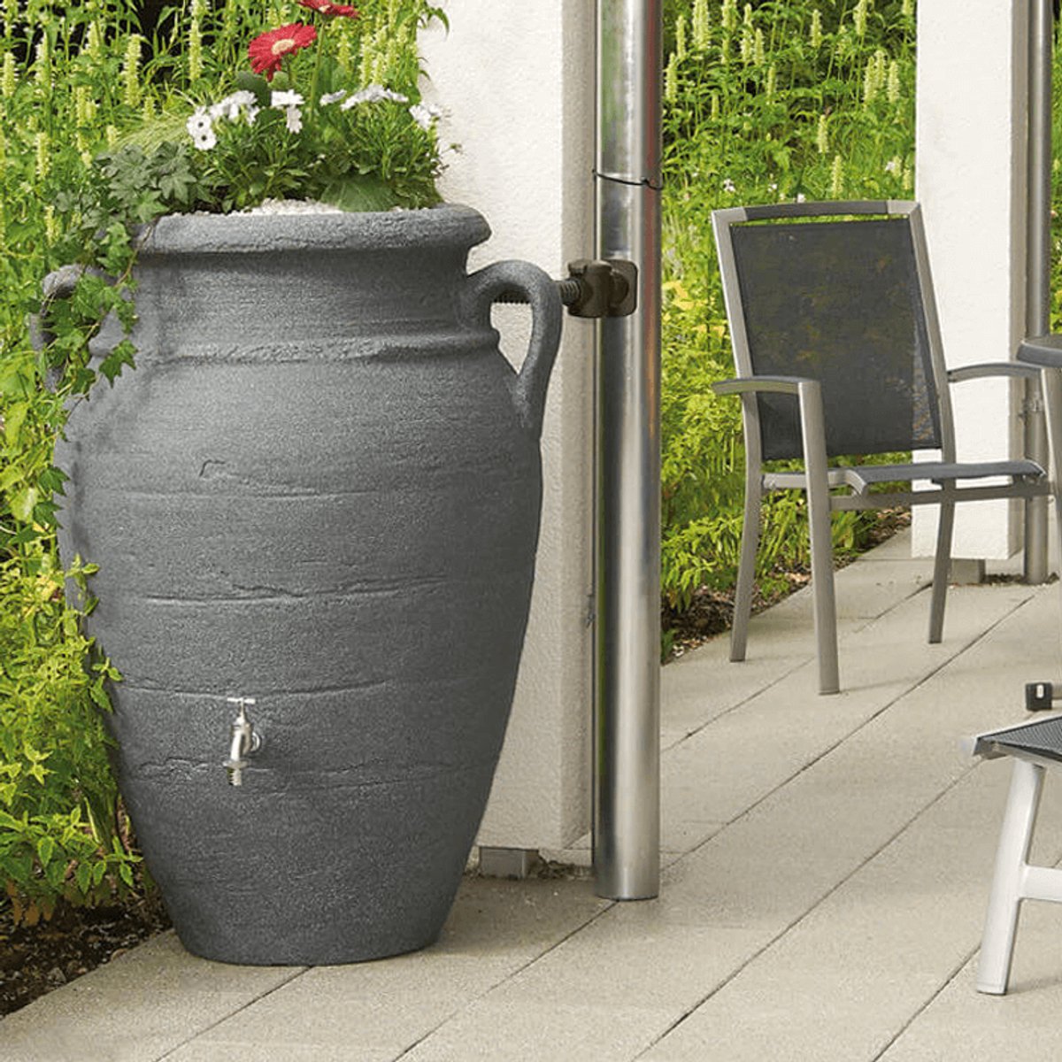 Garantia Antik Amphora 360 liter donker graniet