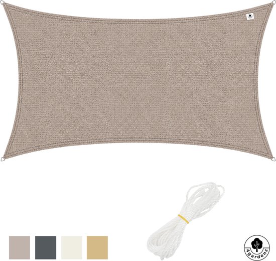 4gardenz Schaduwdoek Waterdoorlatend 4x6m (taupe)