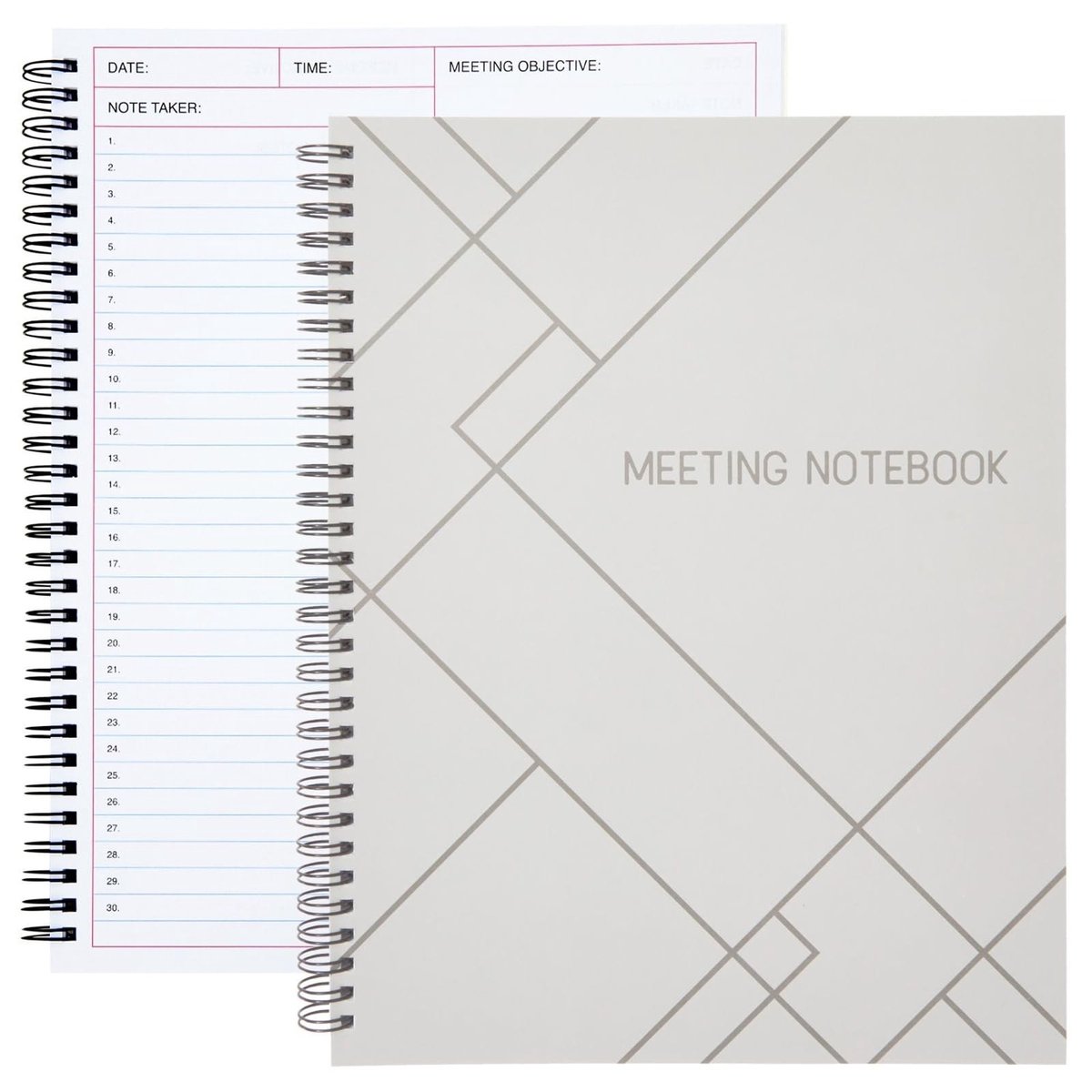 Livia home - Vergadernotitieboeken - Spiraalgebonden Planner - 160 Pagina's - 21,5 x 28 cm - Projectbeheer - Organizer voor Werk en Kantoor