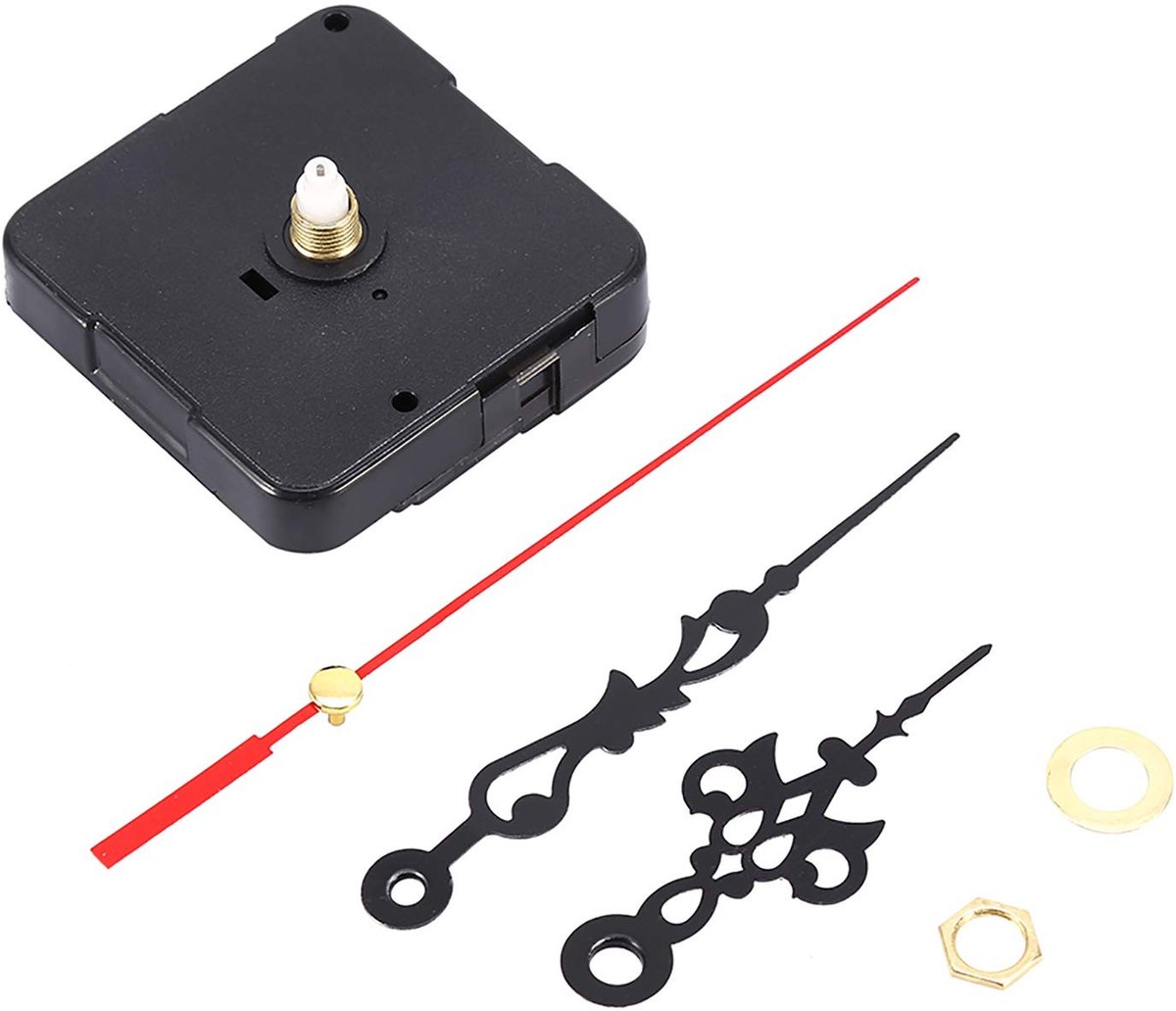 Livia home - DIY Quartz Klokmechanismekit - Uurwerkmechanisme - Perfect voor reparatie - Zwarte kleur - Vervangende klokkit - Geschikt voor klokken -