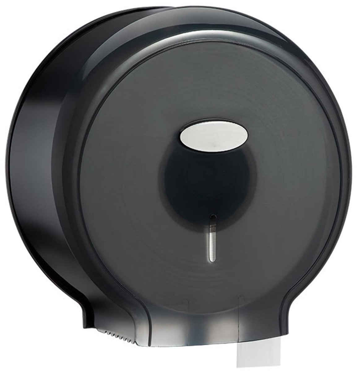 Dailygoods - Toiletpapier Dispenser - Waterdicht - Wandmontage - Transparant Zwart - Jumbo Toiletpapier - Ideaal voor Badkamer en Toilet