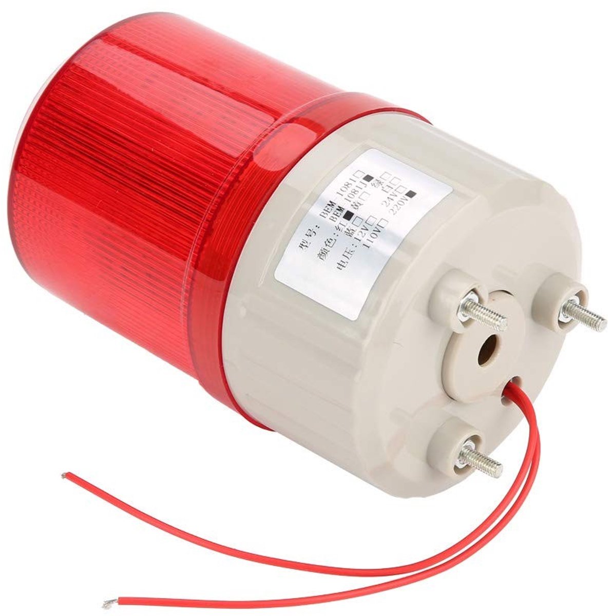 Dailygoods - LED Zwaailicht - Waarschuwingslicht - 120 Decibel Alarm - 220V - Knipperend Licht - Eenvoudige Installatie - Bouwplaats en Wachthuis
