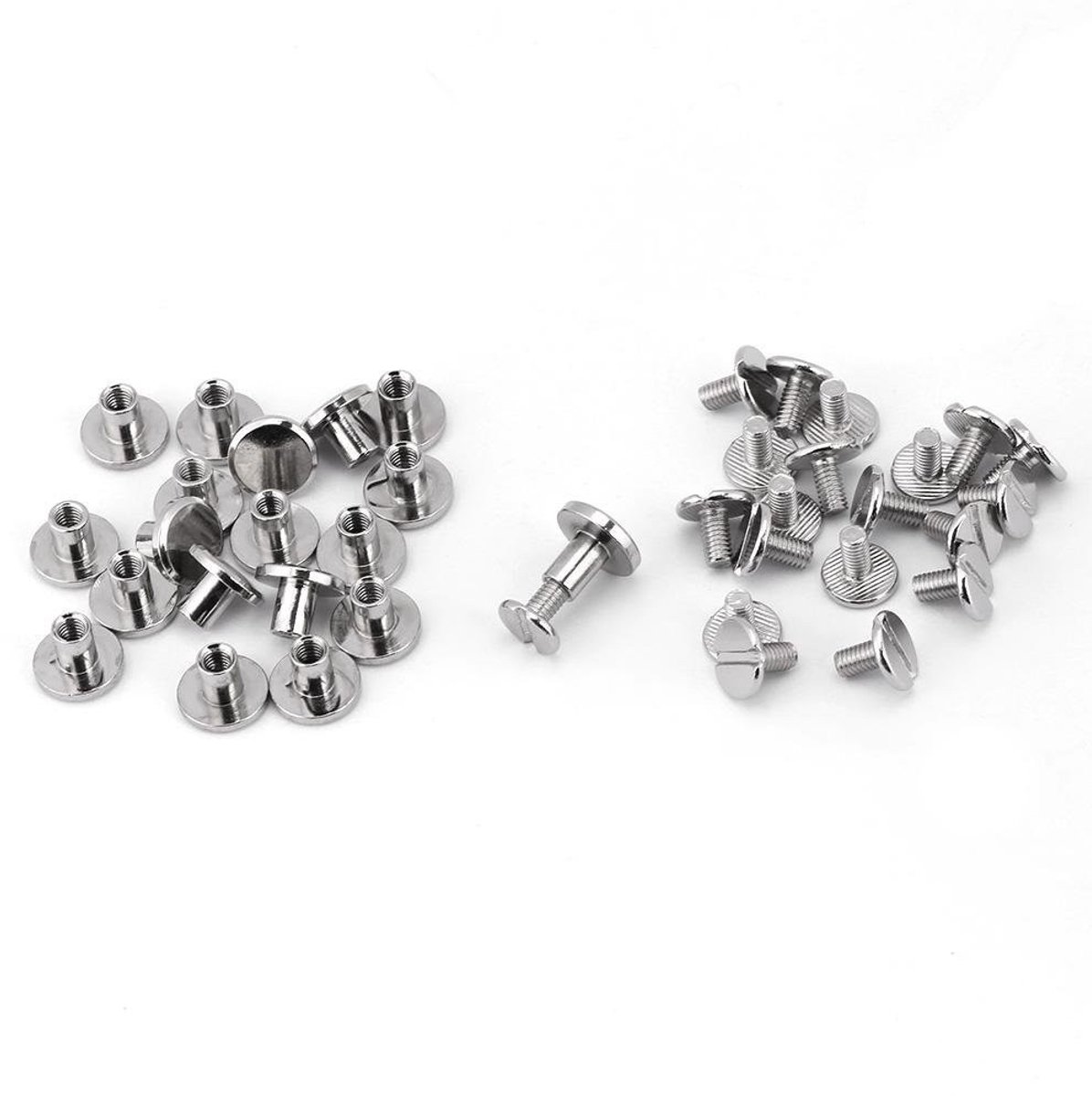 Dailygoods - Messing Klinknagels en Schroeven - Handige Tasaccessoires - 20 Stuks - 8 mm - Perfect voor Lederen Handvatten - Ideaal voor Creatieve Pro