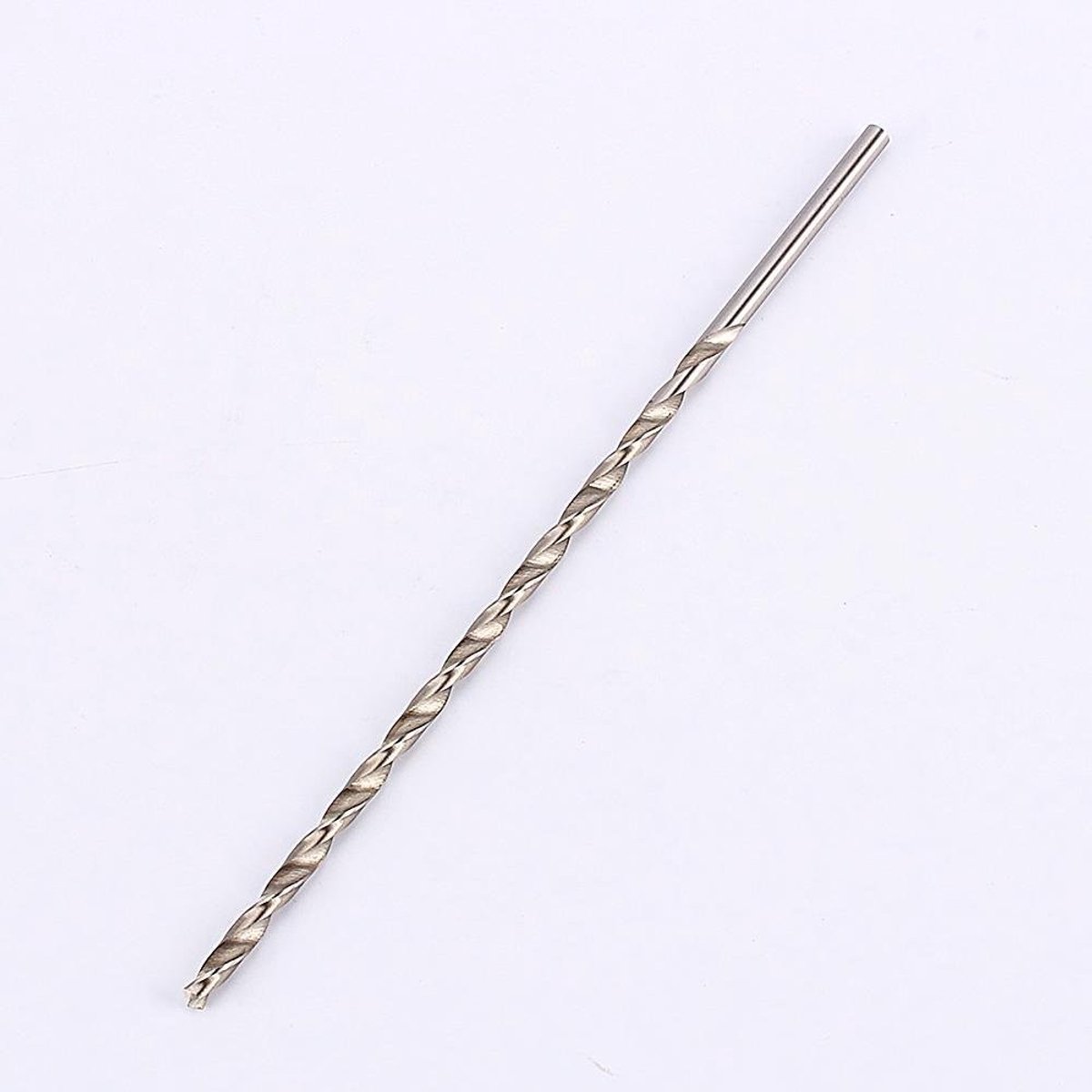 Dailygoods - 5mm x 200mm Spiraalboor - Extra Lange Boor - Rechte Schacht - Geschikt voor Hout en Kunststof - Voor Elektrische Boormachines - Krach...