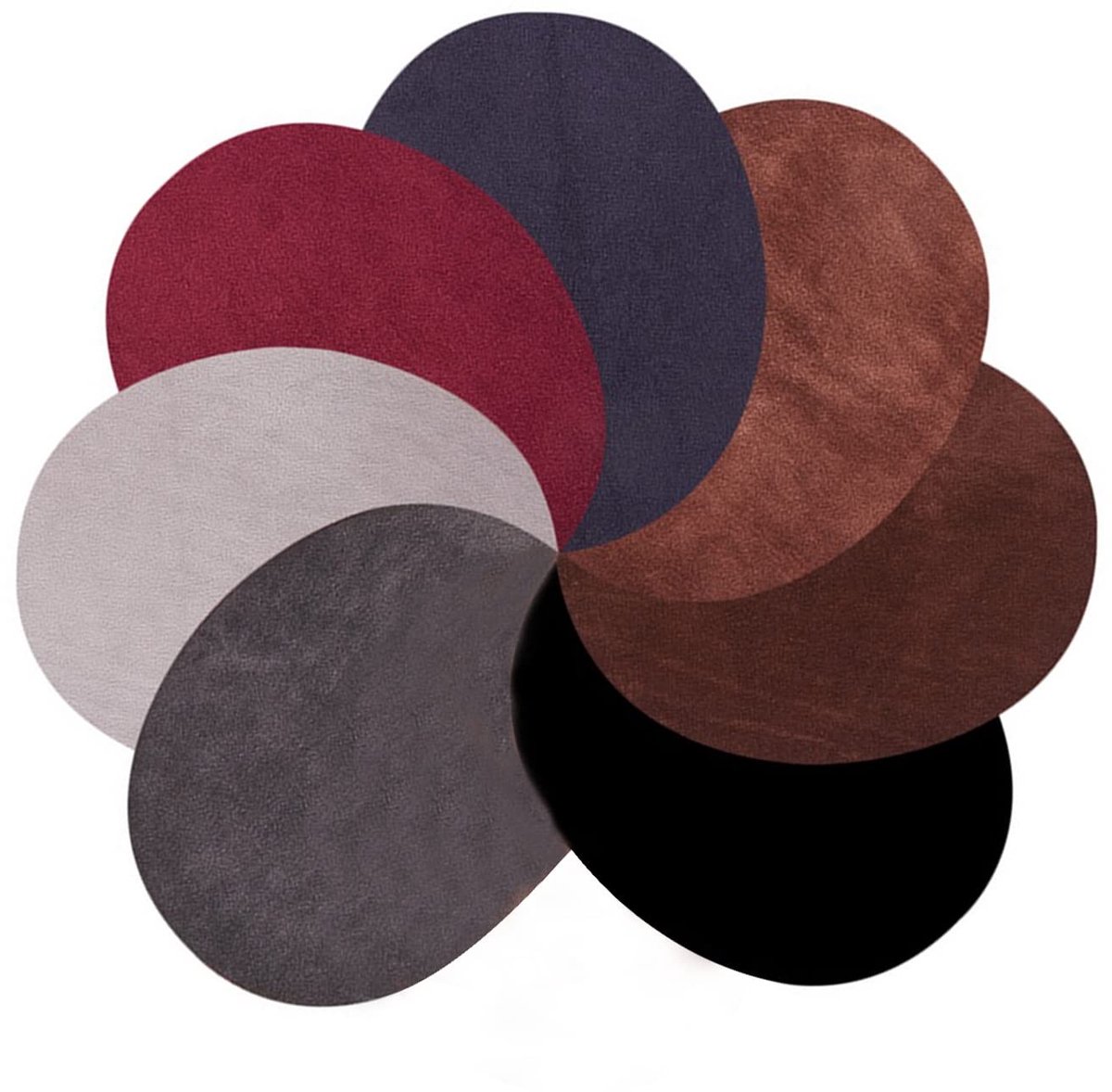 Dailygoods - Ovale Elleboogpatches - Opstrijkbare Patches - Creatief en Duurzaam - 8 Kleuren - Voor Sweatshirts en T-shirts - Ideaal voor Reparatie en