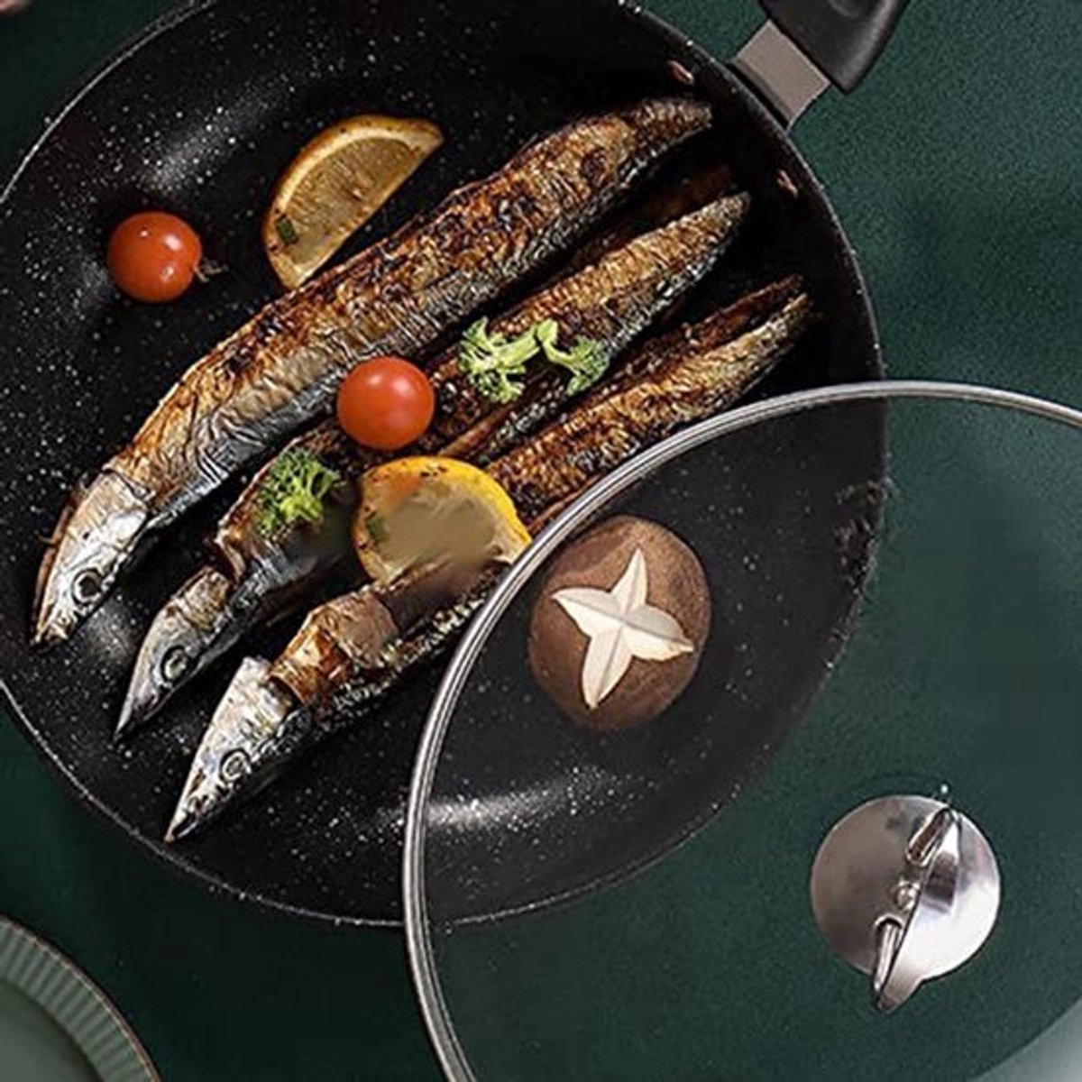 Eggpan 12CM - RVS Kookpan met Antiaanbaklaag en Ergonomische Handgreep