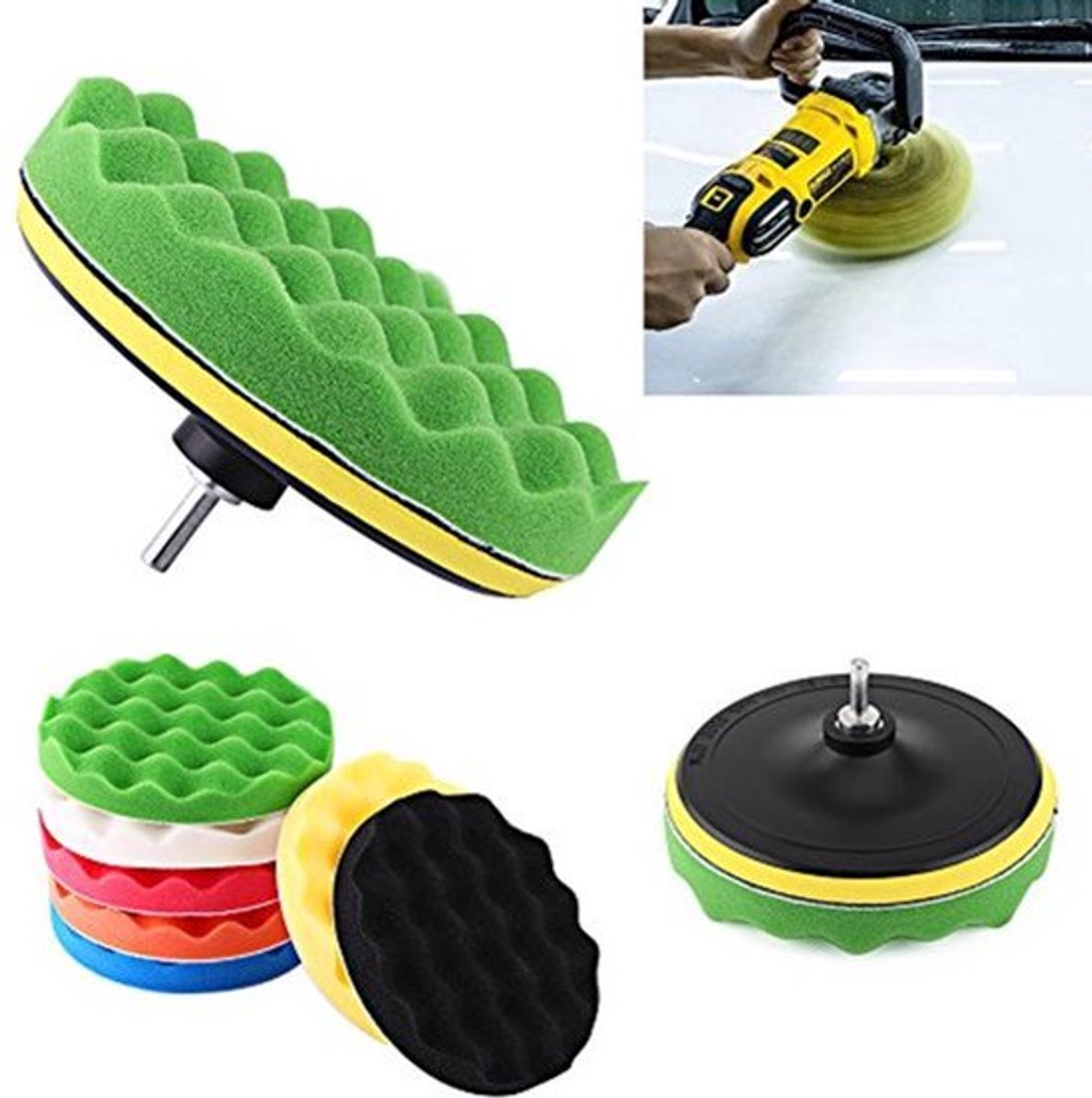 Polijstpads 180mm - Professionele Wasbare Polijstpads in 7 Kleuren