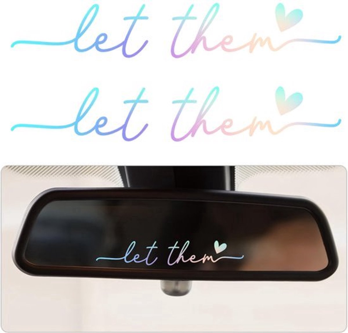 2Pcs Auto Achteruitkijkspiegel Stickers - Vinyl, Waterdicht en Duurzaam