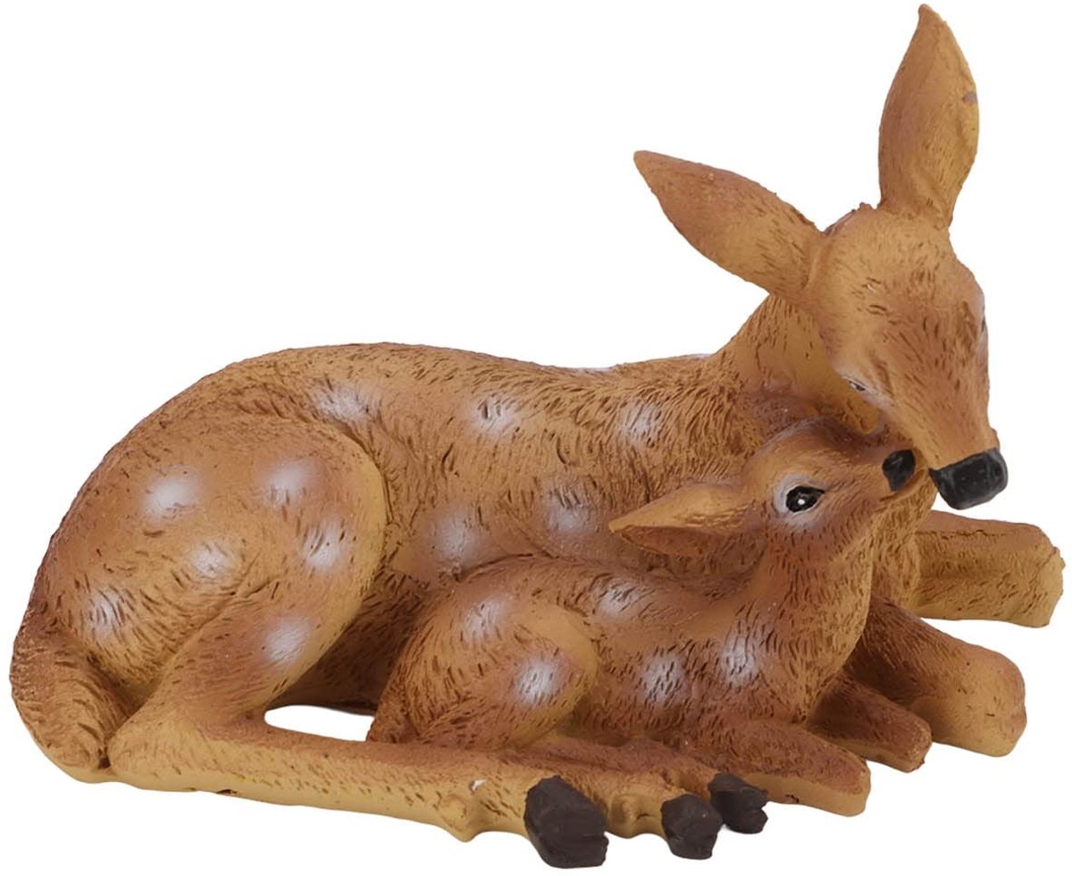 Dailygoods - Tuinkabouters Herten Hars Sculptuur - Decoratief Beeldje - Glanzend - Ornament voor Tuin en Huis - Hertenbeeldje - Geschikt voor Binnen e