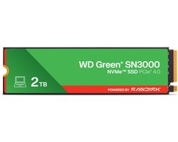 WD Green SN3000 - SSD M.2 2280 - PCI Express 4.0 x4 - 2 TB - NVMe - 3d v-nand (QLC)
