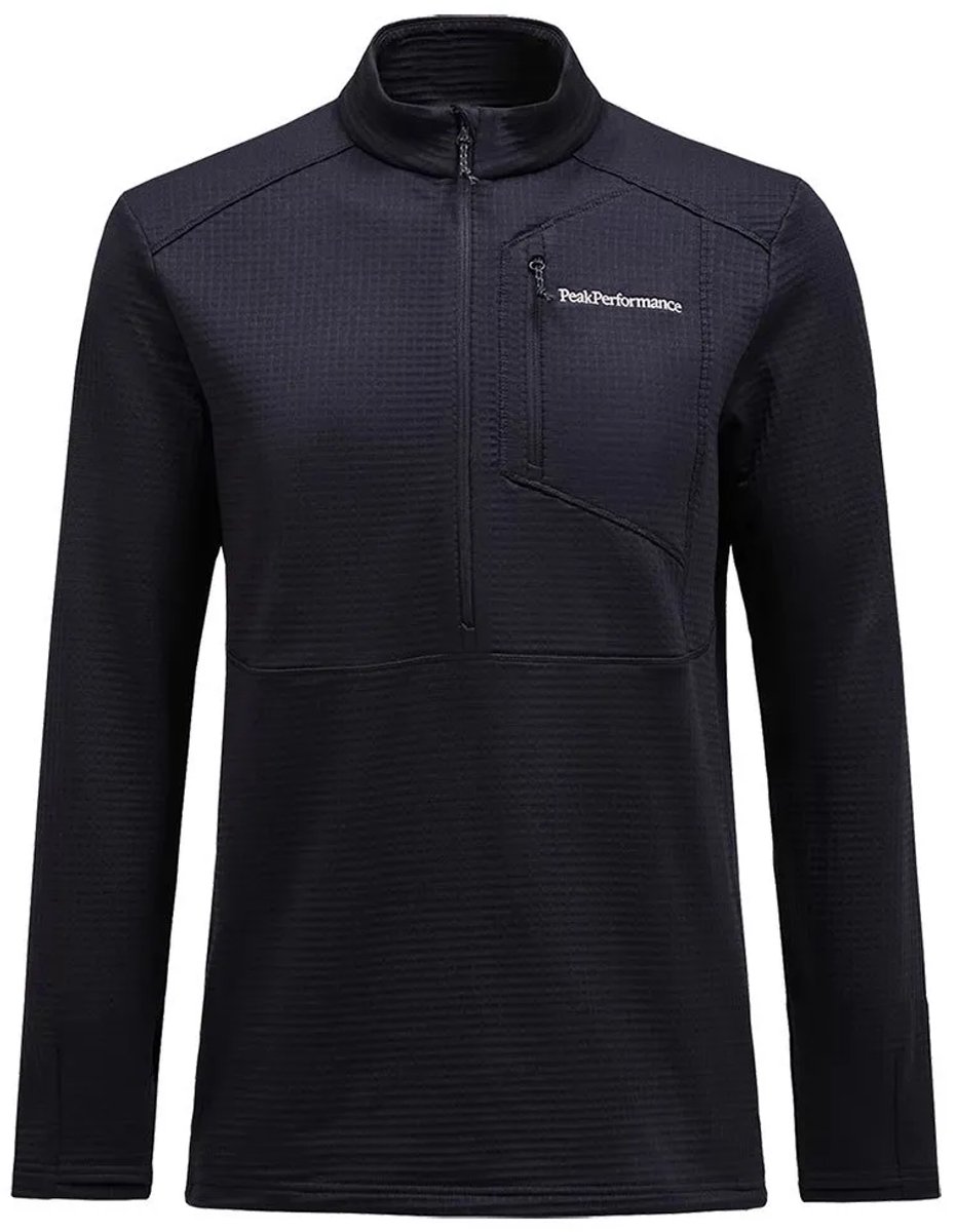 Peak Performance Trail Polartec Fleece Met Halve Rits Zwart S Man