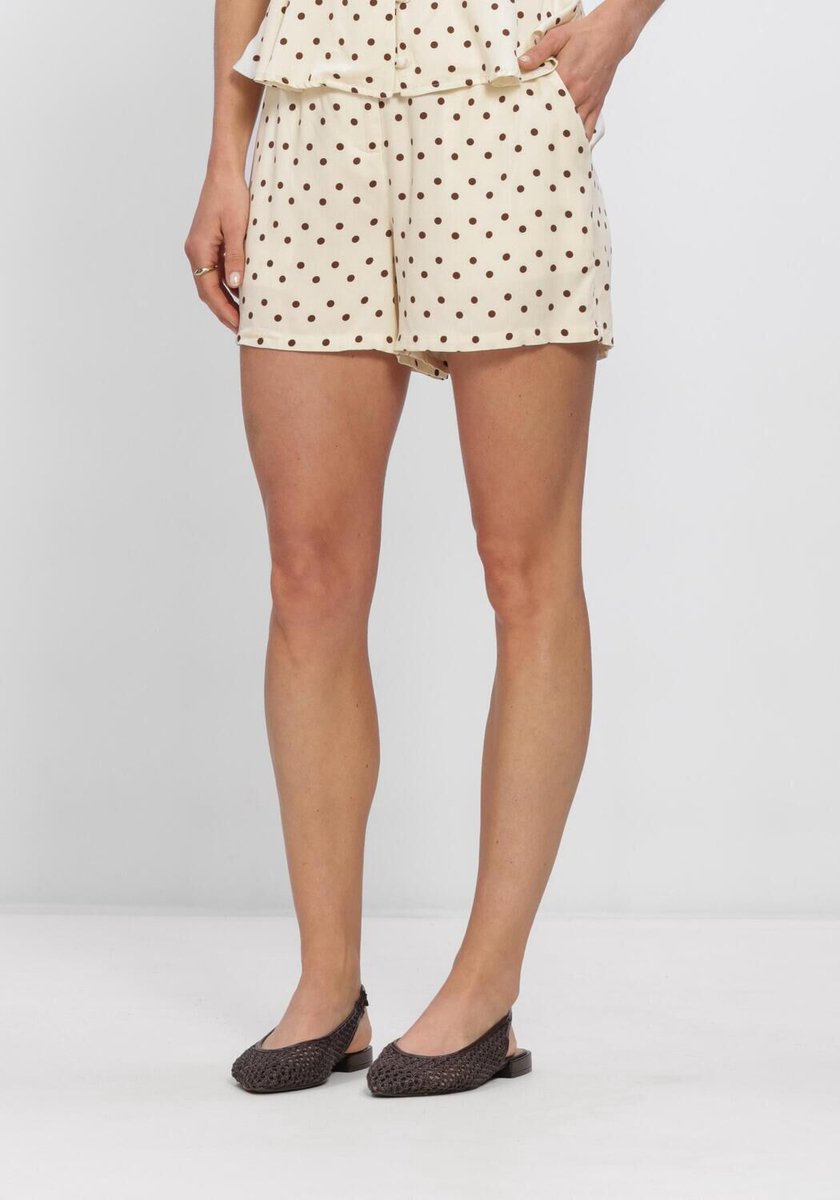 Ydence Short Adeline Broeken Dames - Creme - Maat XL