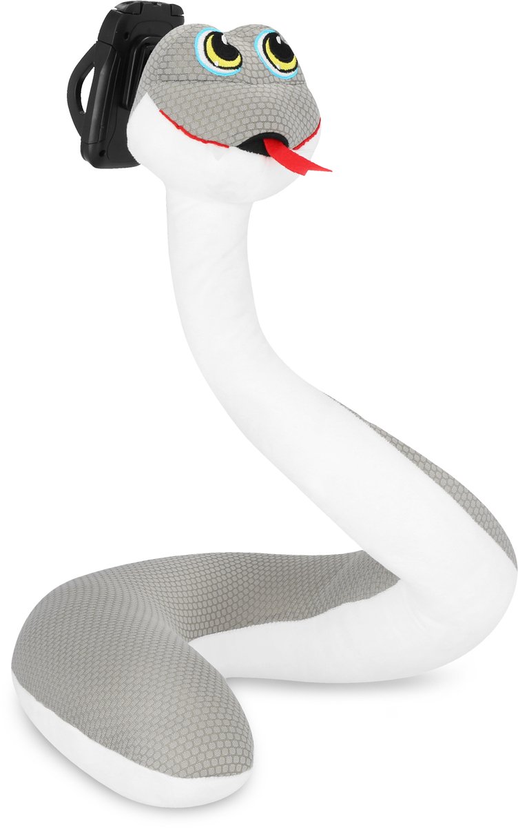 Spokey SERPENTE Kampeerkussen - Grijs - 30 x 80 cm - Smartphonehouder - Polyester pluche - Polystyreen ballen