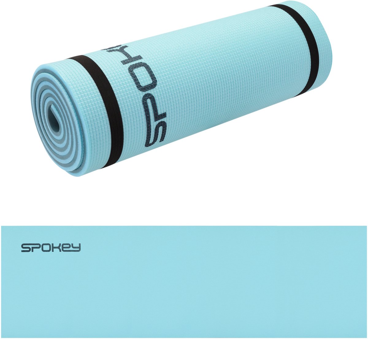 Spokey CAMPINOS Slaapmat - Zwart / Turquoise - 180x50x1cm