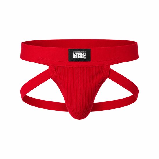 Barcode Berlin Anton Jockstrap Red - MAAT S - Heren Ondergoed - Jockstrap voor Man - Mannen Jock