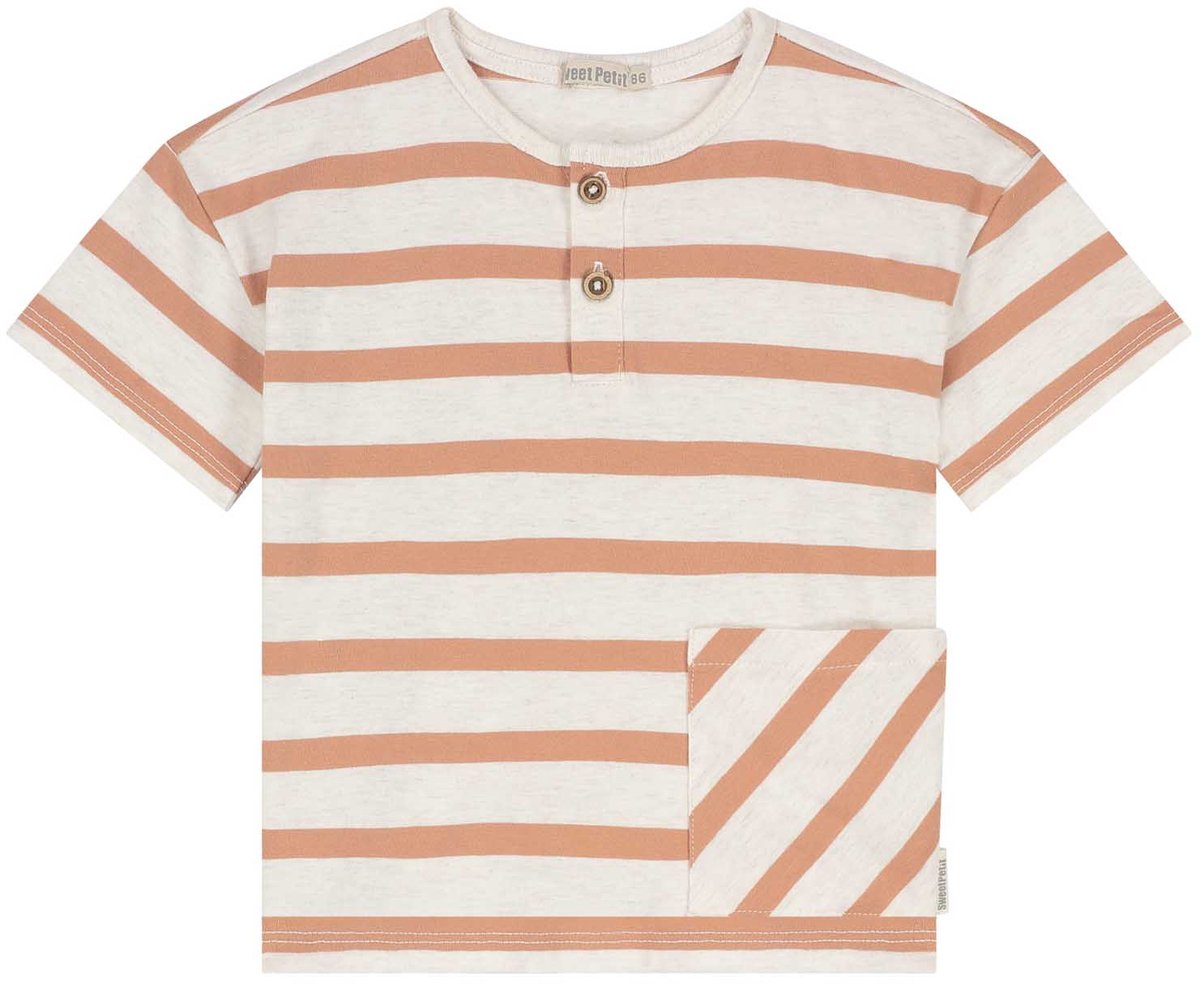 Sweet Petit baby T-shirt - Jongens - Oranje - Maat 74