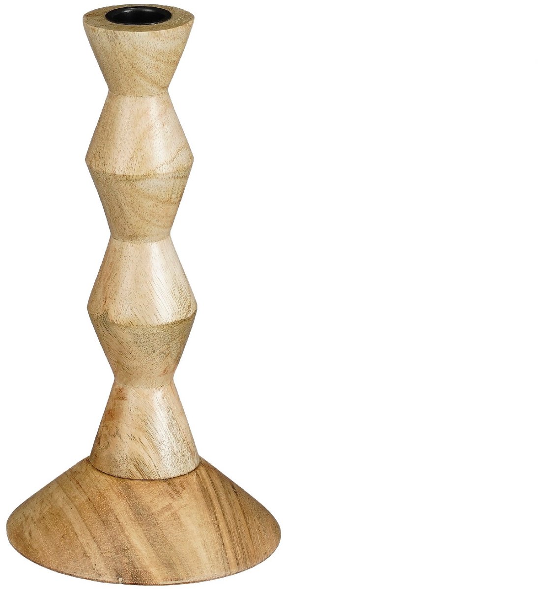 Mica Decorations Plony Kandelaar Rond - Houten Uniek Gerecycled Design