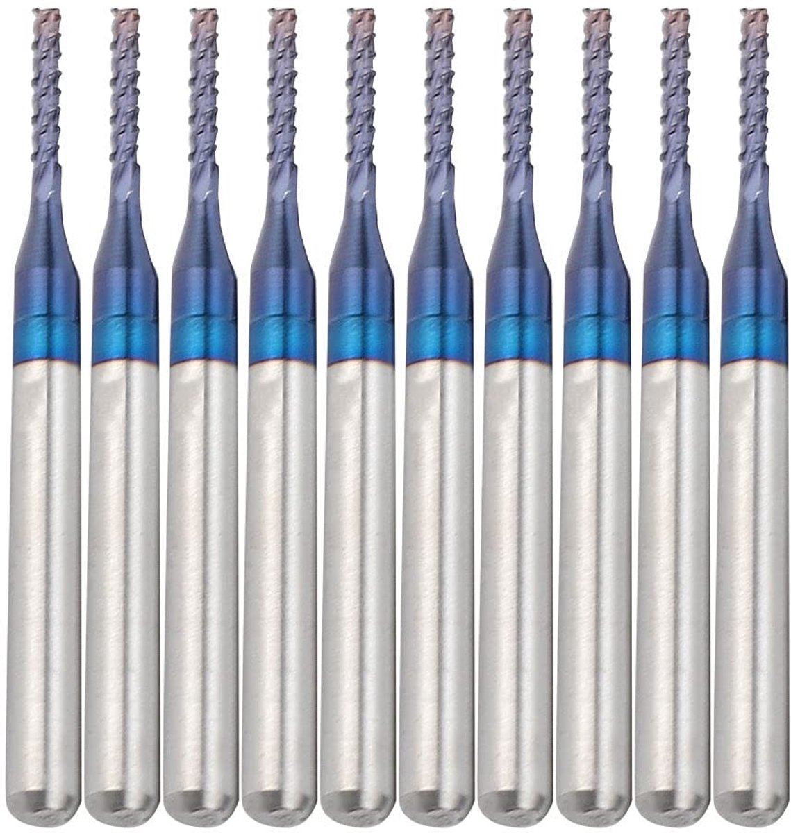 Zeynomax - CNC Freesbits - 10 Delen Set - 1.4mm Carbide Router Snijgereedschap - Precisiebewerking - Hoogwaardige Snijkwaliteit - Geschikt voor Hout..