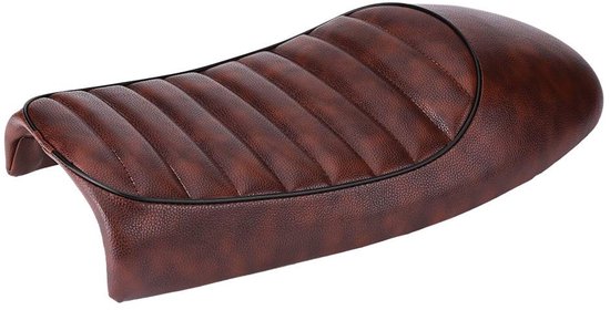 Dailygoods - Motorfietsstoel - Vintage Café Racer - PU-leer - Bruin of Zwart - Comfortabele Zitting - Geschikt voor Diverse Motoren van Dailygoods — afbeelding 5