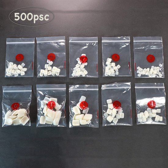 500 stuks natuurlijke Franse acryl kunstteennagels - teennagels tips - nagelkunst accessoires van Merkloos	 — afbeelding 5