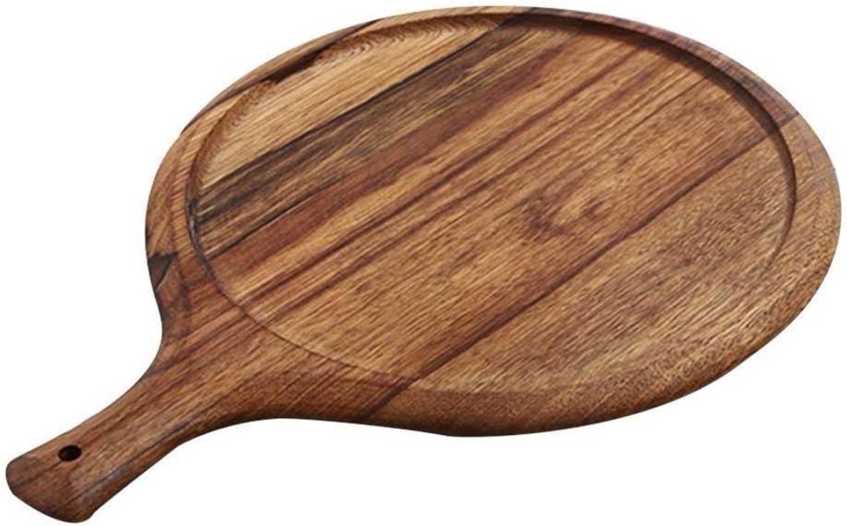 Pizzaplaten voor oven - Houten pizzaplank - Pizza bakken thuis - Antiaanbaklaag - 10x10x10 millimeter - Houtkleurig