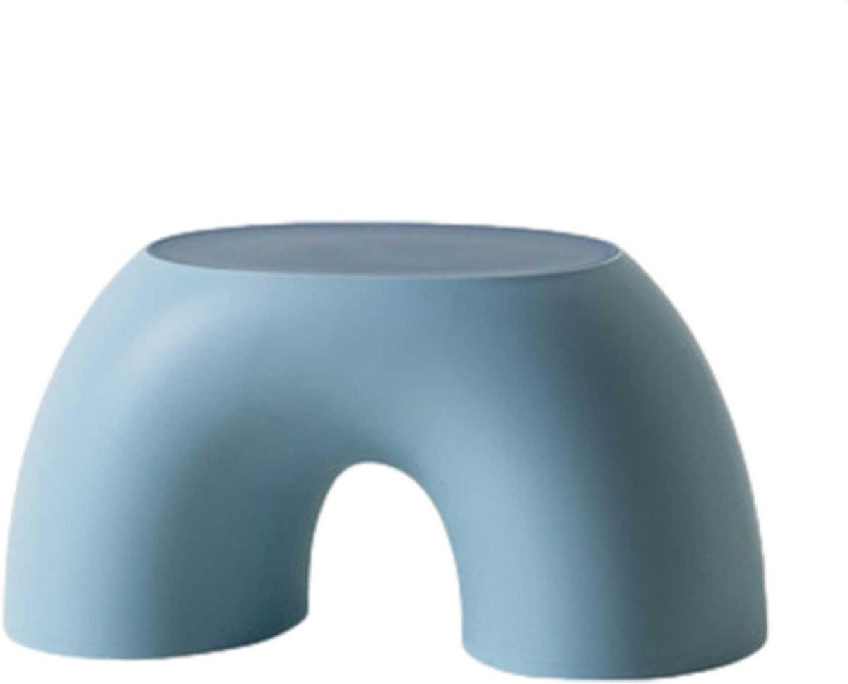 Antislip Kruk - Draagbare Stoel - Mobiliteit Binnen - Duurzaam Kunststof - 19x36 cm - Blauw