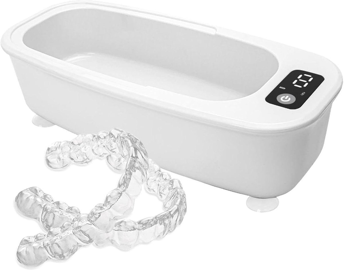 Ultrasone Reiniger - Sieraden Bril - Diepte Reiniging - Intelligente Synchronisatie - 22.5 x 10.2 cm - Wit