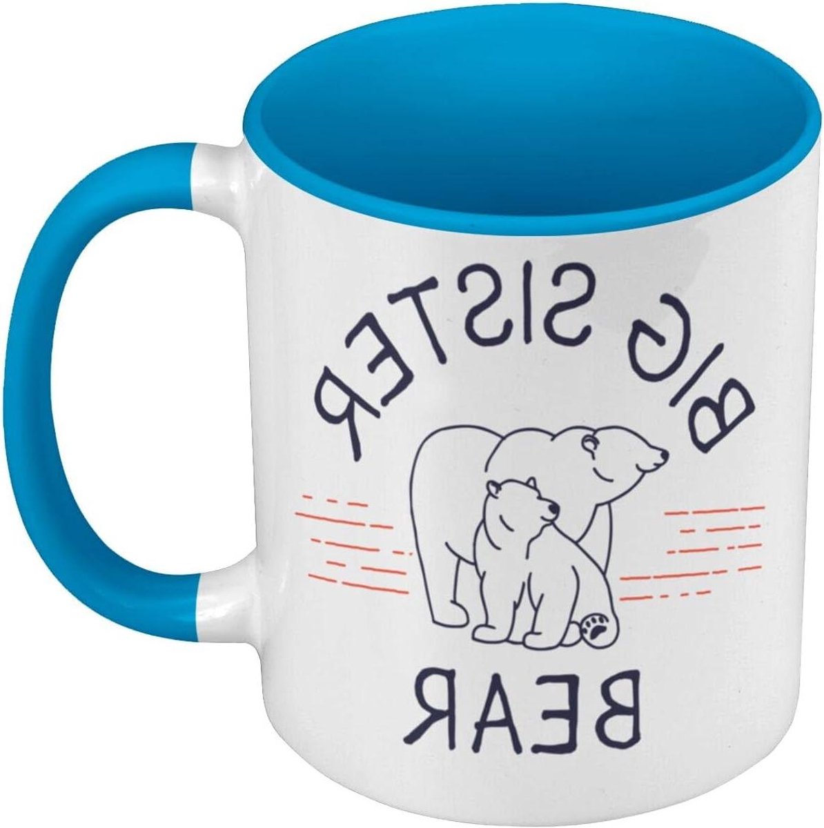 Keramische Mok - Kop met handvat - Dagelijks Gebruik - Frans Ontwerp - 360 ml - Blauw
