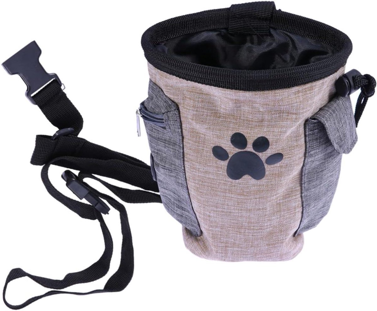 Honden Snacktas - Hondentrainingstas Snoepzakje - Hondentraining - Trekkoord Ontwerp - 17 cm - Koffie