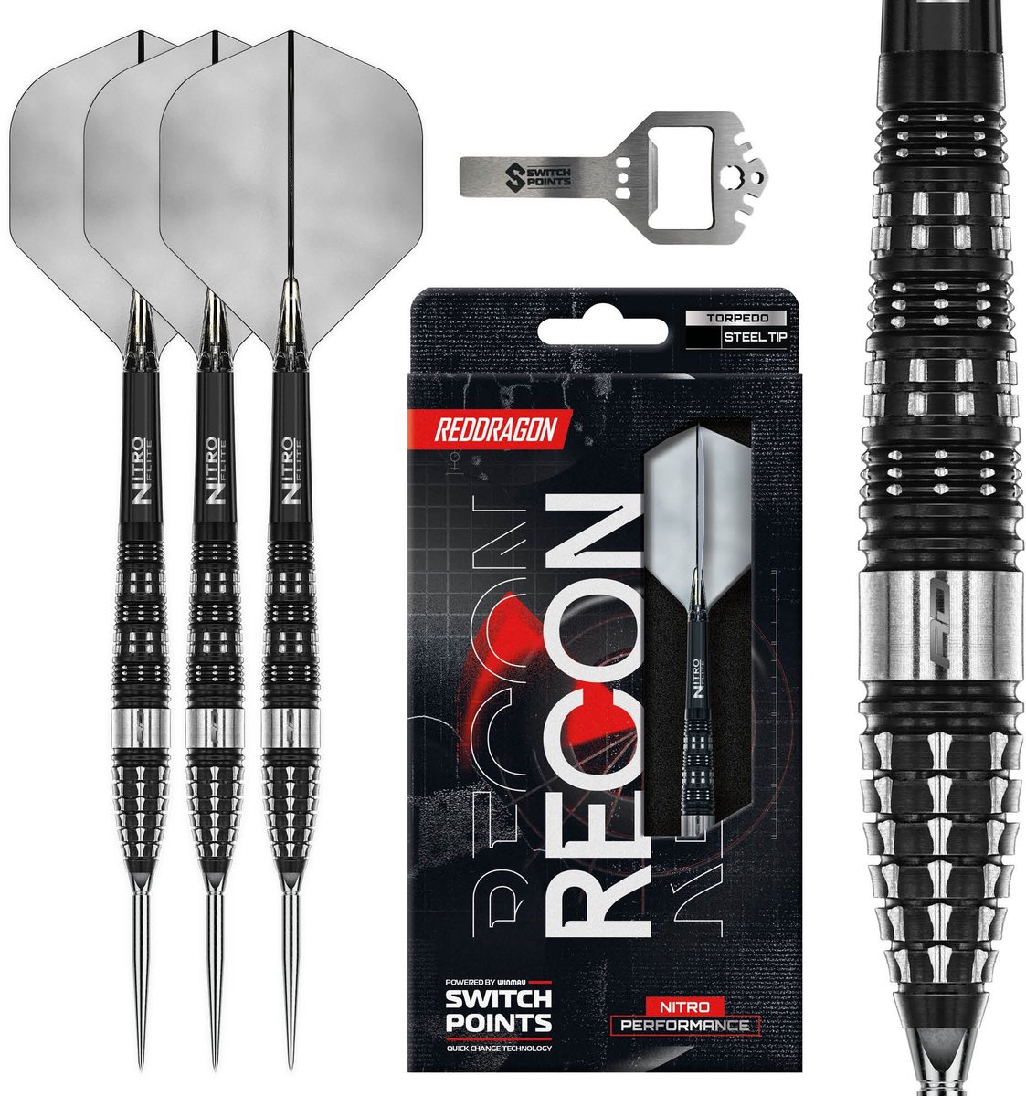 Red Dragon Recon Torpedo Switch Point 90% - Dartpijlen