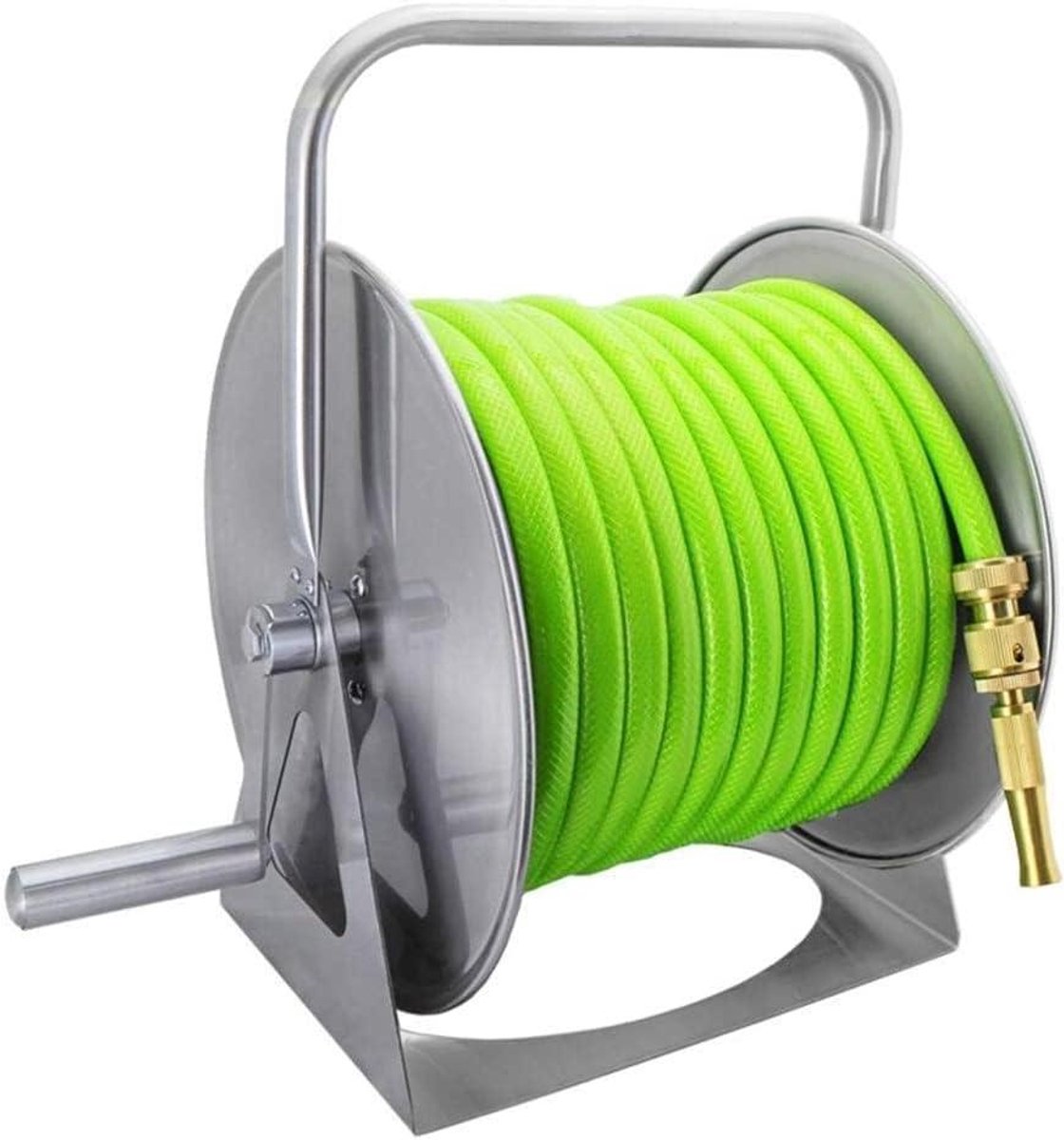 Tuinslanghaspel - Slanghouder - Tuin besproeien - Draagbaar en compact - 40 meter - Groen